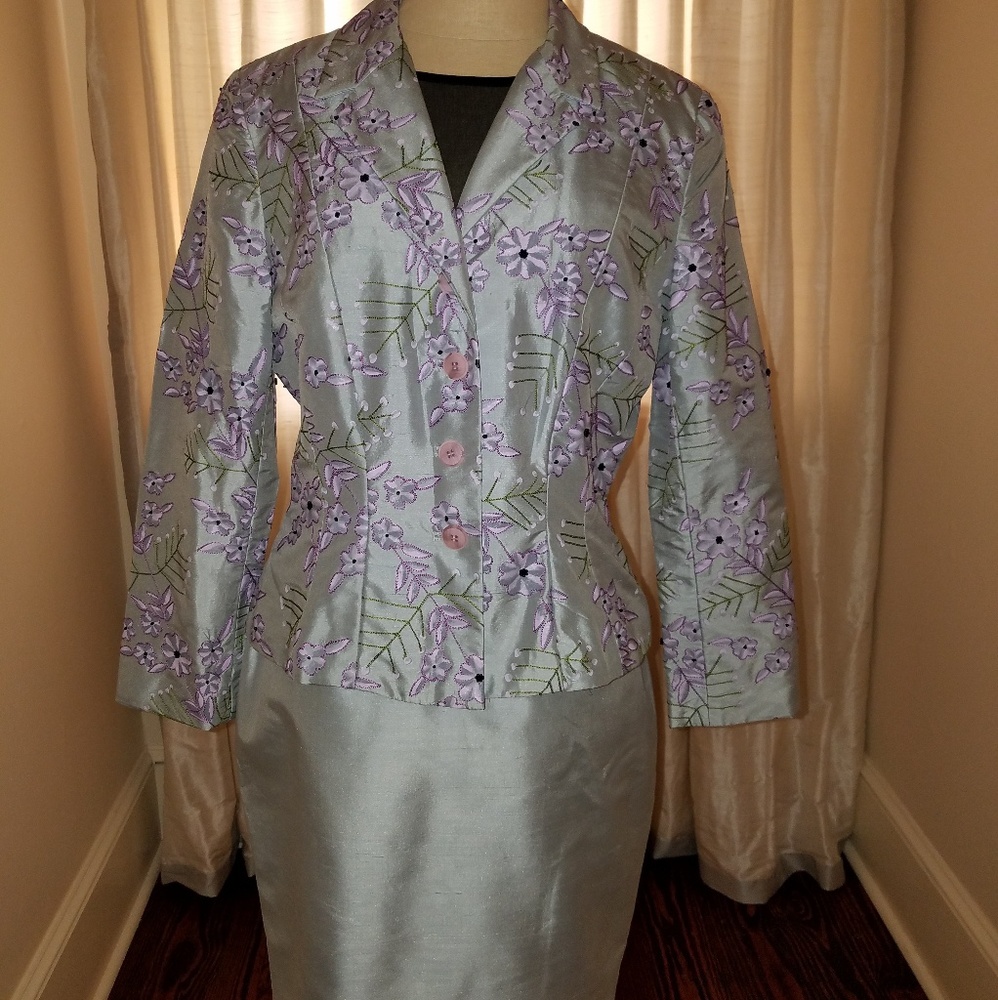 Gorgeous beaded and embroidered Silk Suit